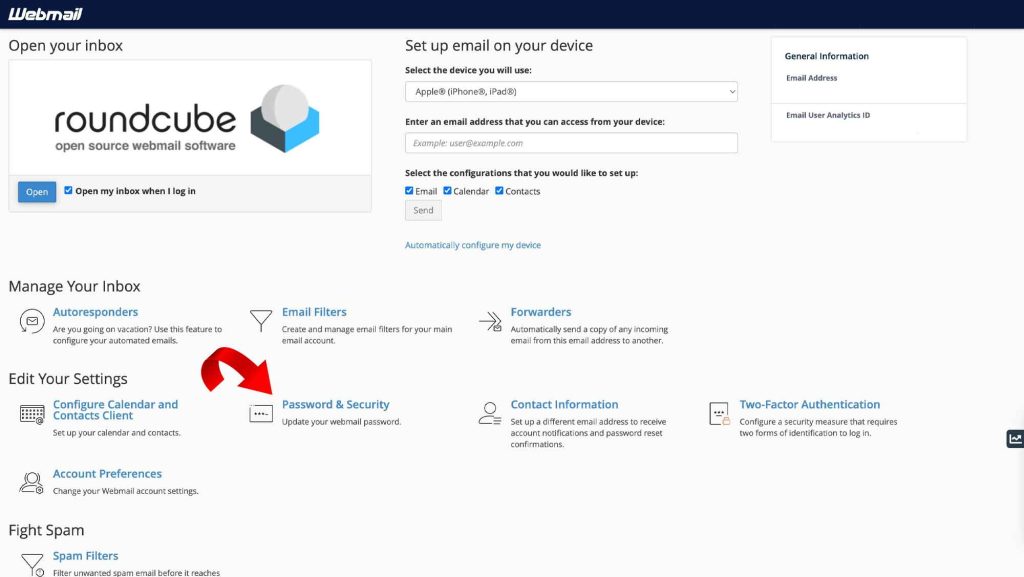 Securely Changing Your Webmail Password