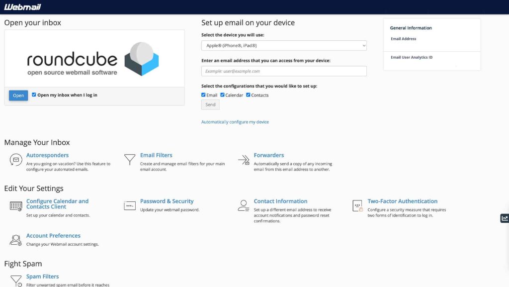 Webmail access,
Webmail login,
Roundcube cPanel
