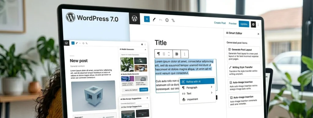 wordpress 7 with ai, wordpress 7 features, wordpress 7 beta, wordpress ai team, ai experiments plugin, wordpress automation ai