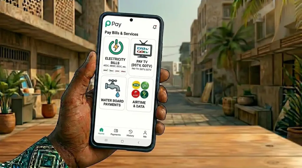 bill payment apps in Nigeria on a smartphone dashboard