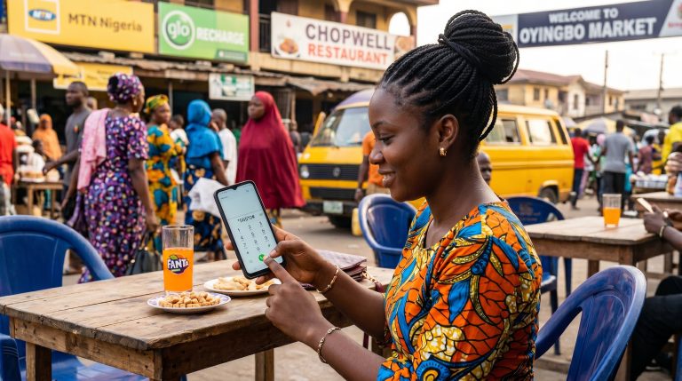 Nigerian user checking BVN with official USSD code
