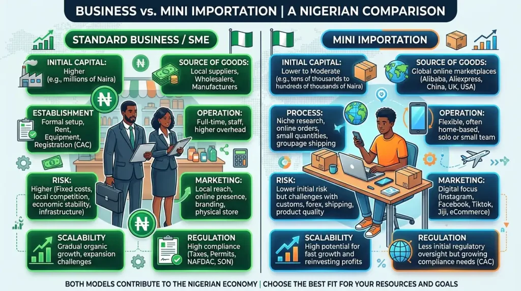 POS Business and Mini Importation comparison in Nigeria